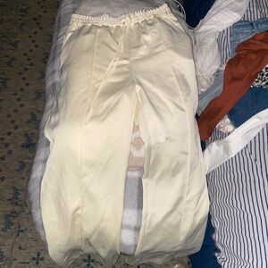 Cream zara trousers